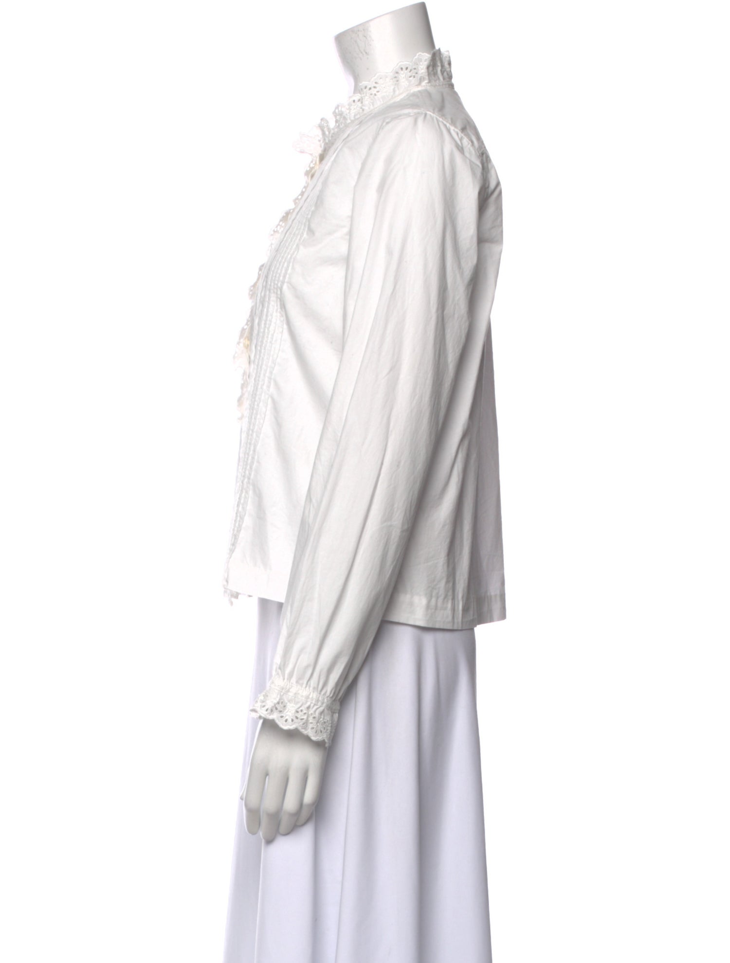 DÔEN Mock Neck Long Sleeve Blouse