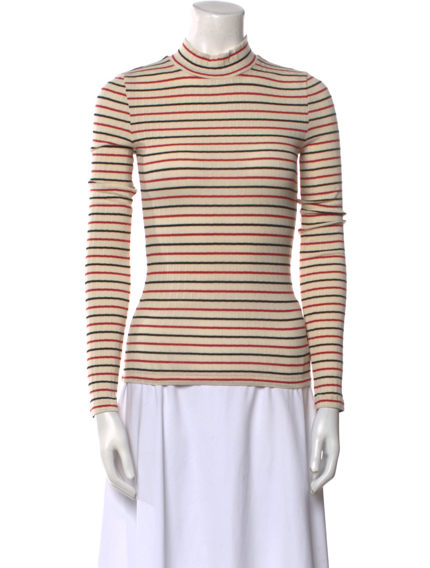 DÔEN Striped Turtleneck Sweater