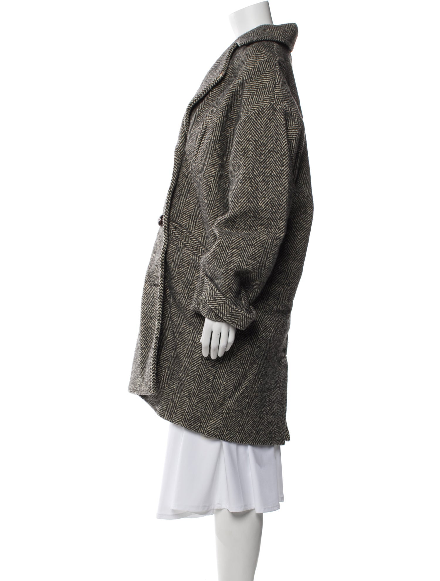 DÔEN Wool Striped Coat