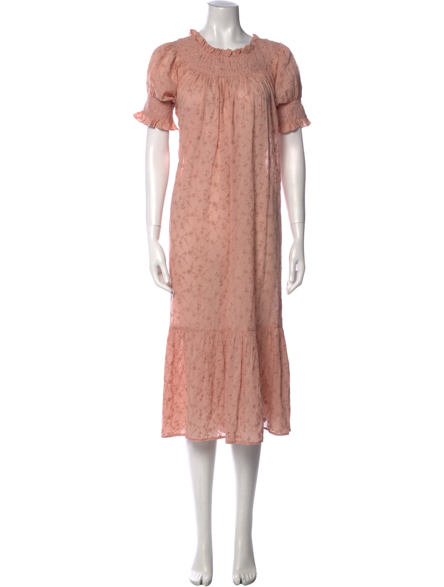 DÔEN Crew Neck Midi Length Dress