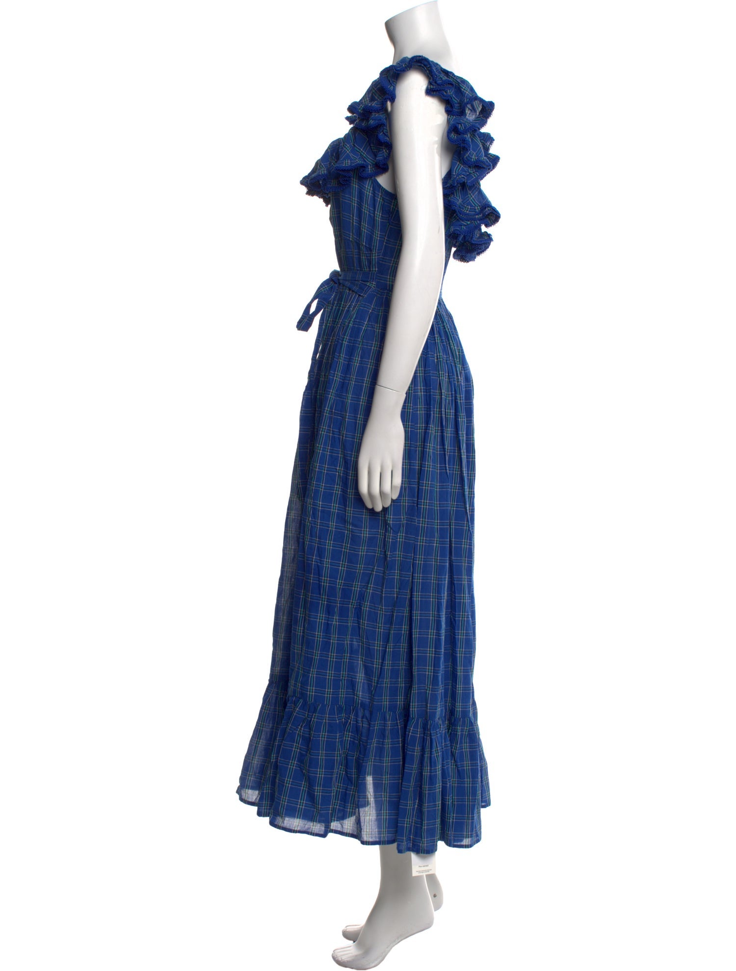 DÔEN Plaid Print Long Dress