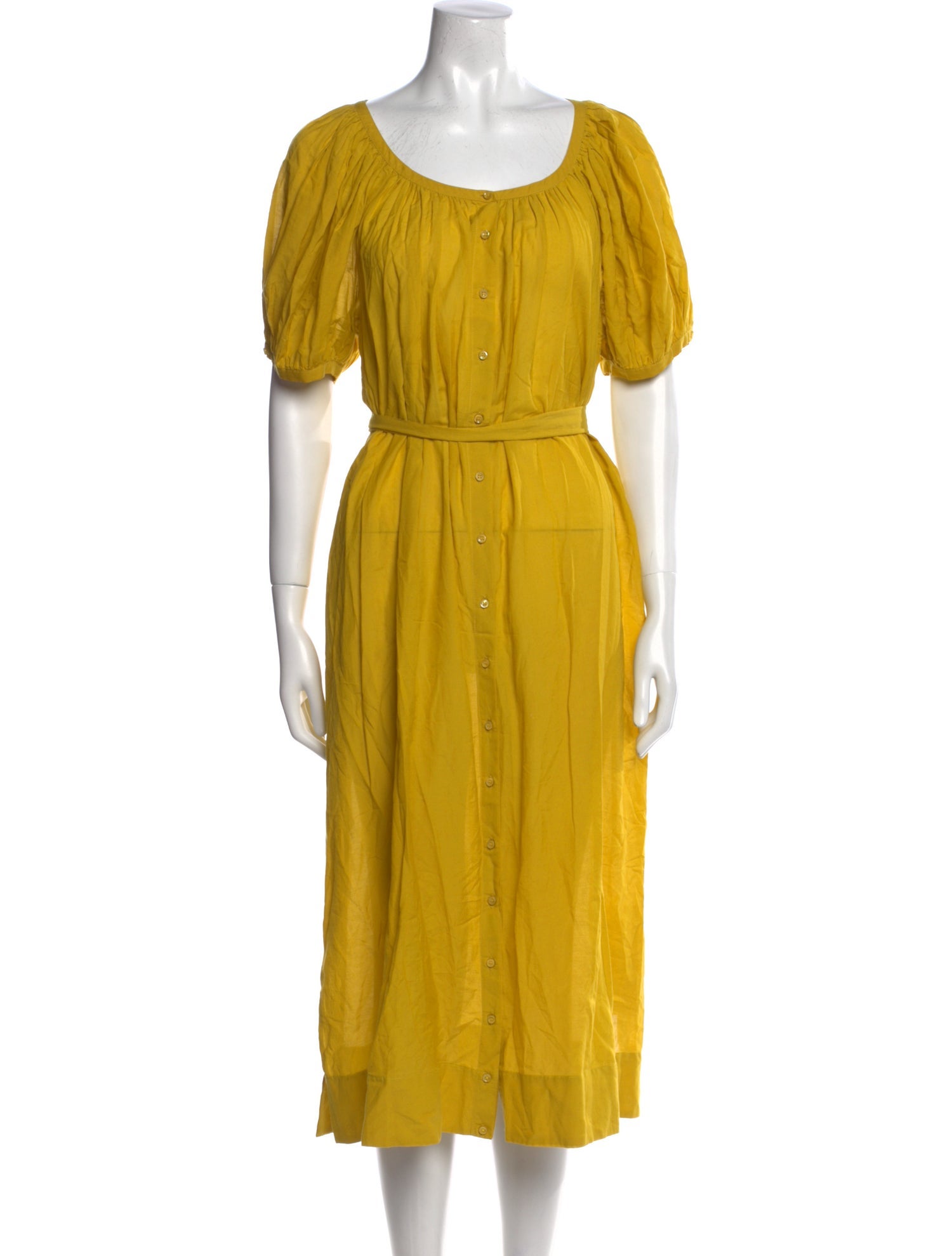 DÔEN Scoop Neck Midi Length Dress