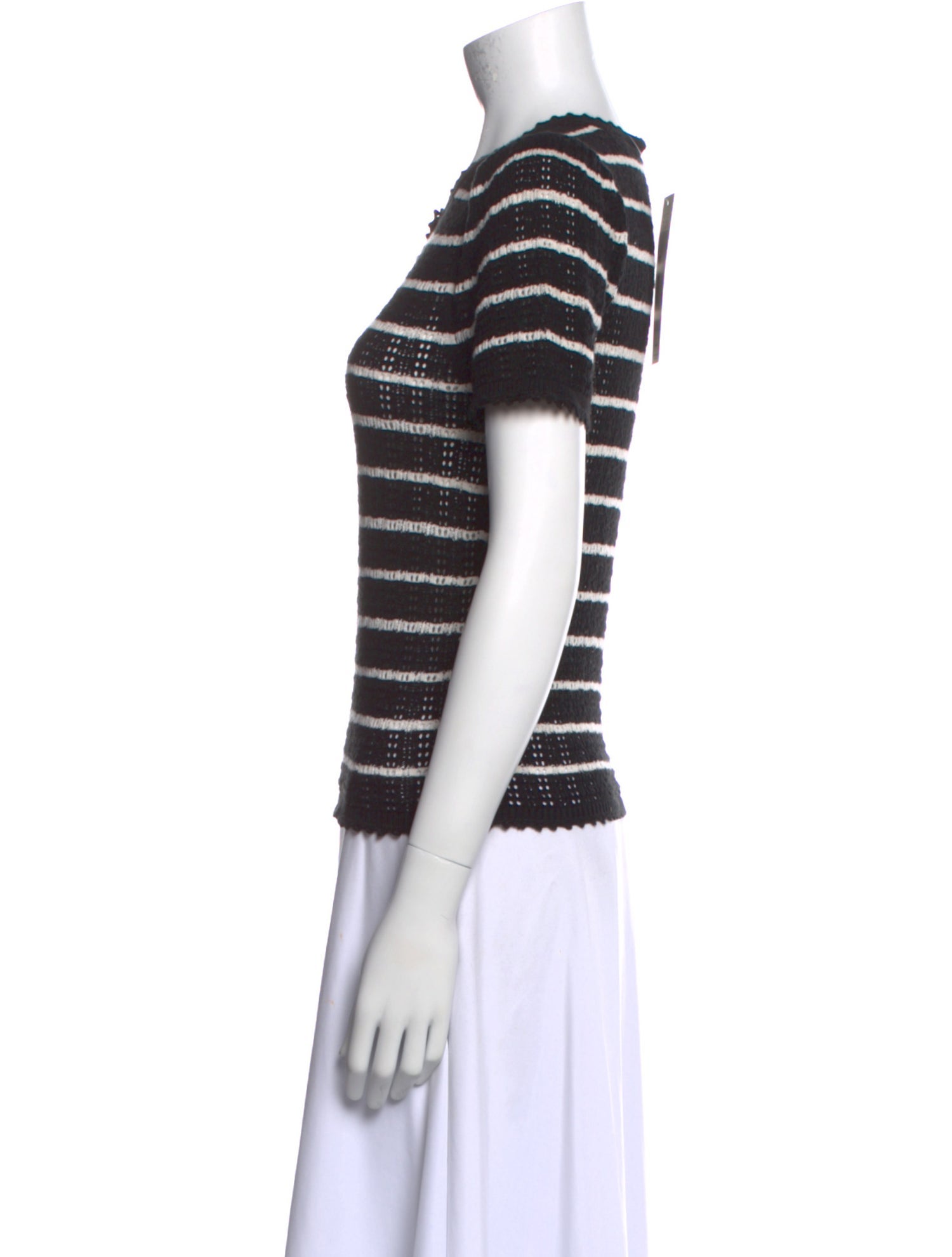 DÔEN Striped Crew Neck Top