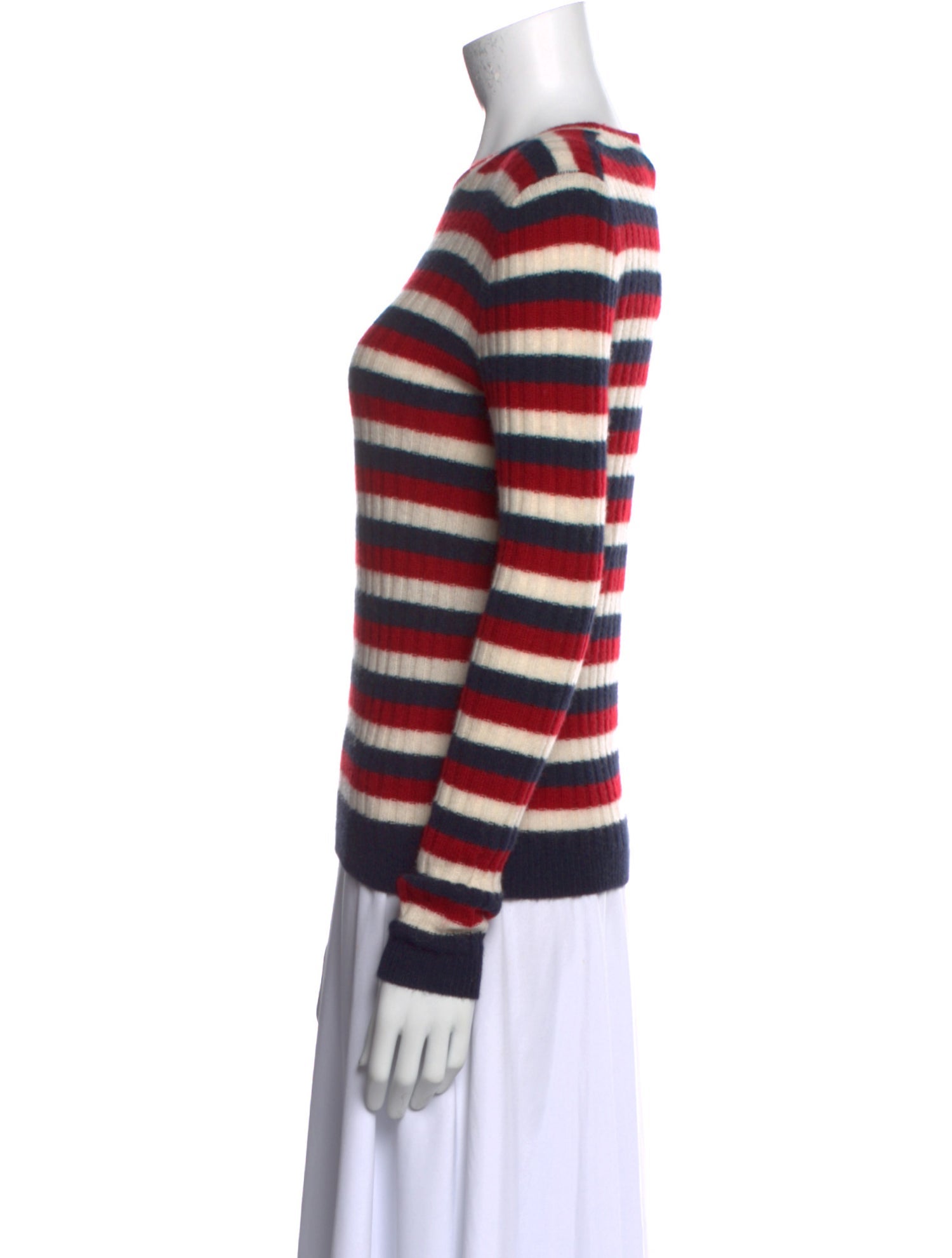 DÔEN Striped Scoop Neck Sweater