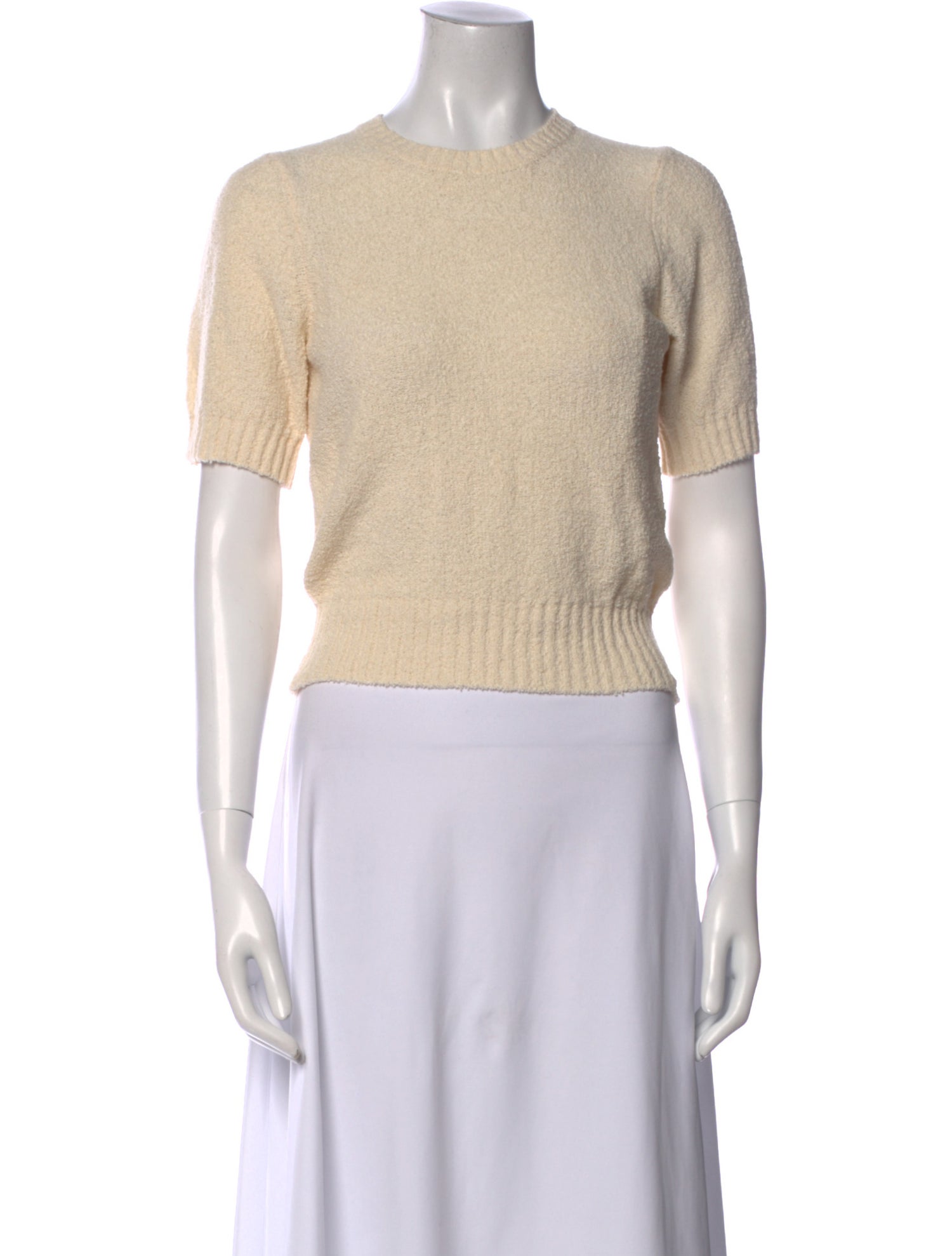 DÔEN Crew Neck Short Sleeve Crop Top