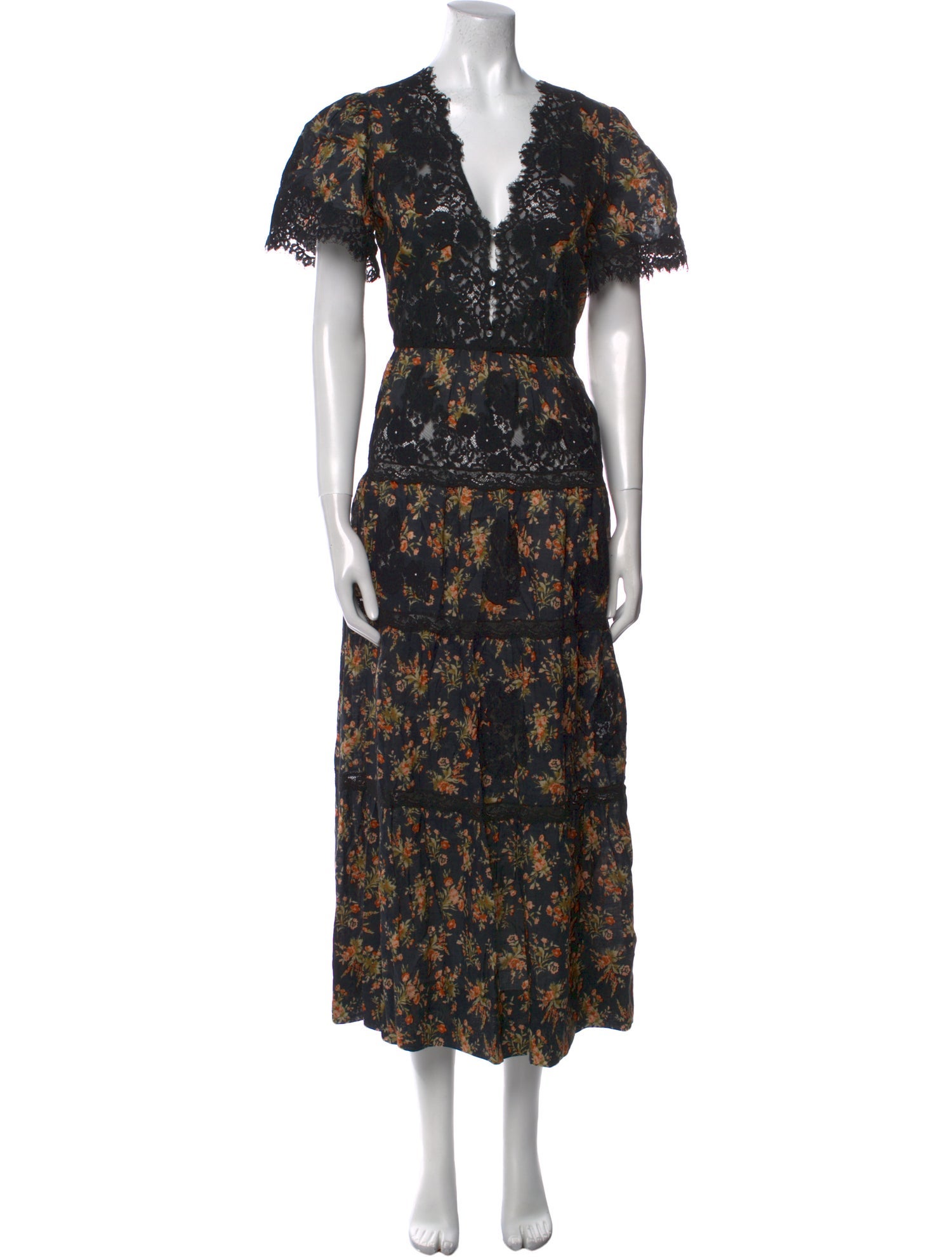 DÔEN Floral Print Long Dress