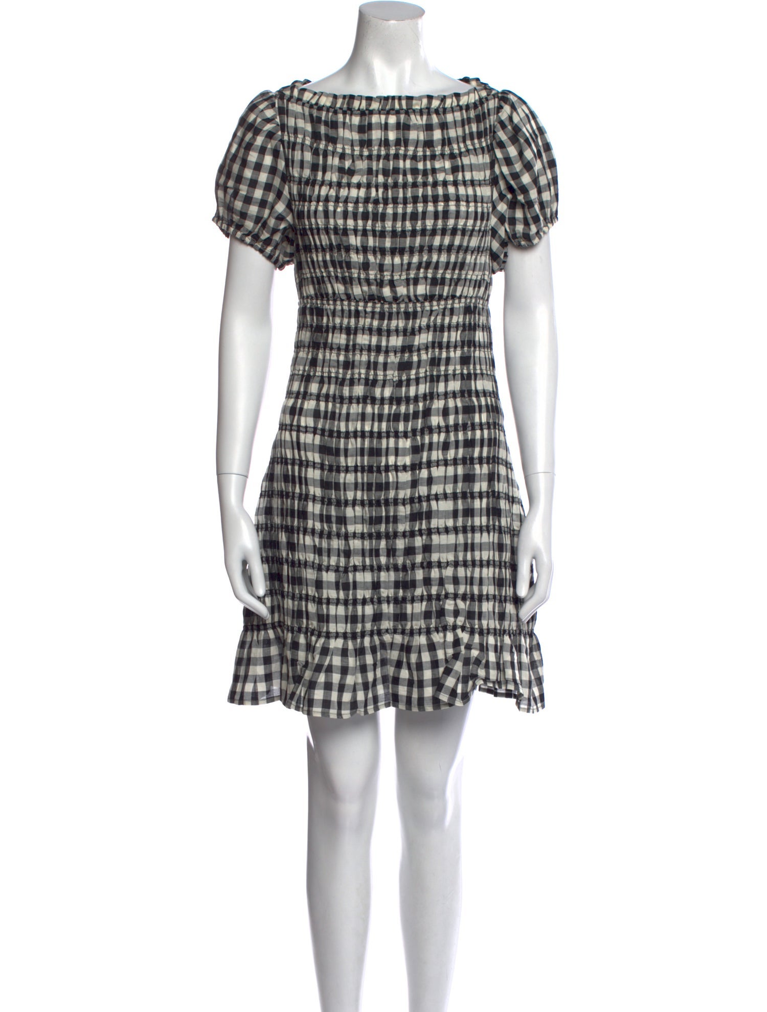 DÔEN Plaid Print Mini Dress