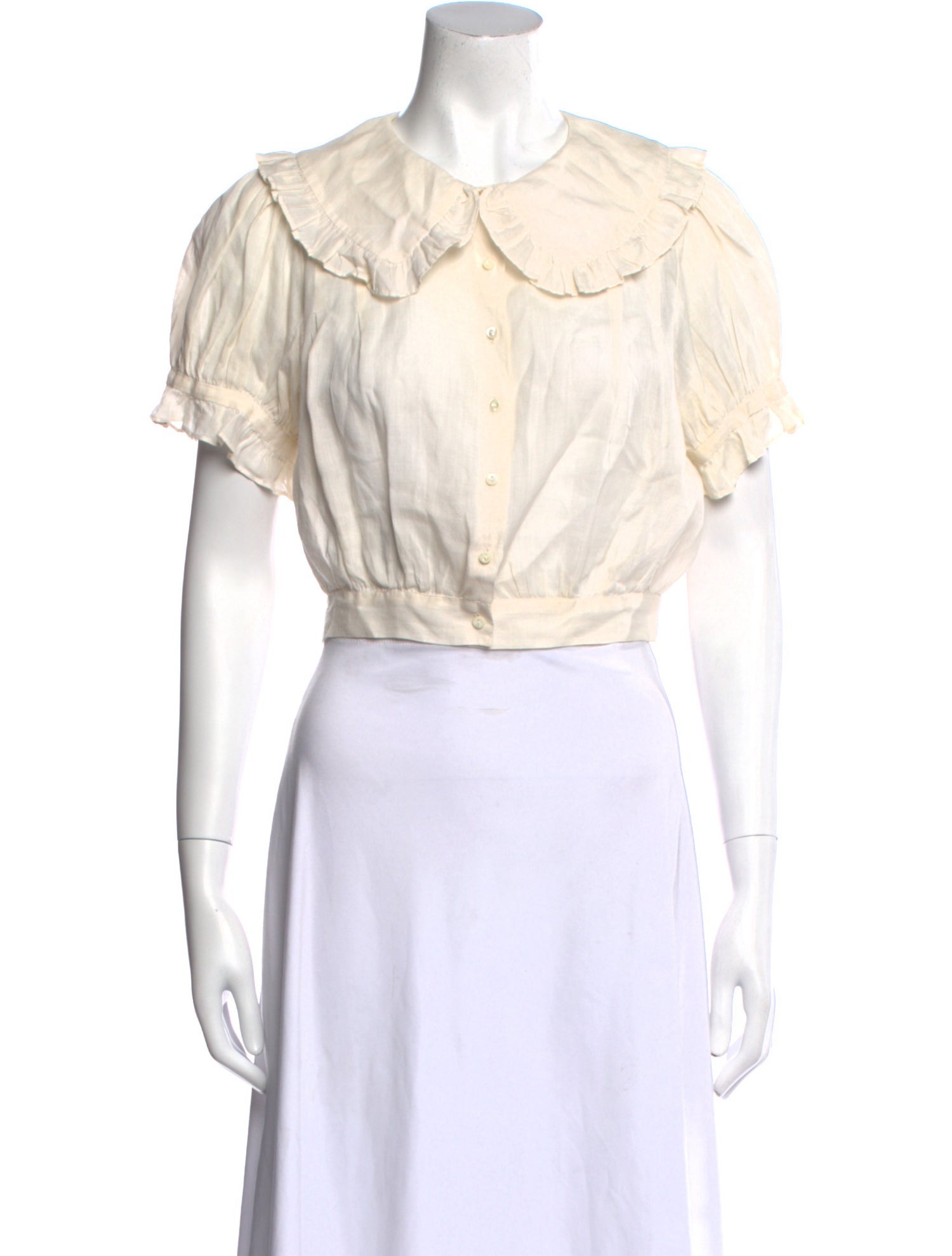 DÔEN Crew Neck Short Sleeve Crop Top