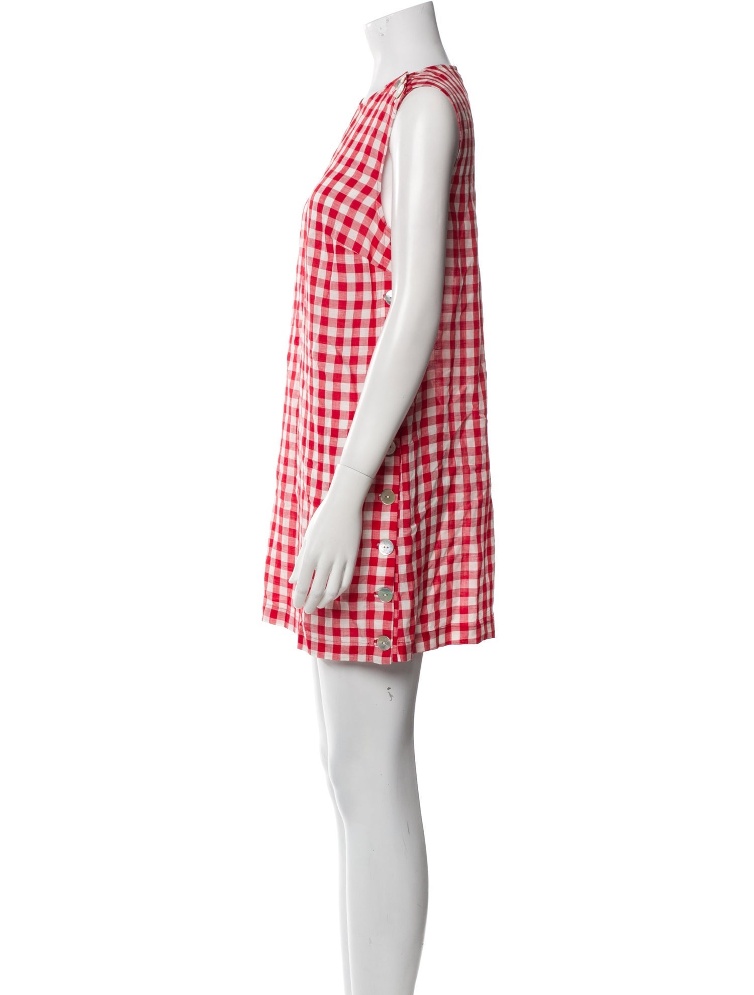 DÔEN Plaid Print Mini Dress