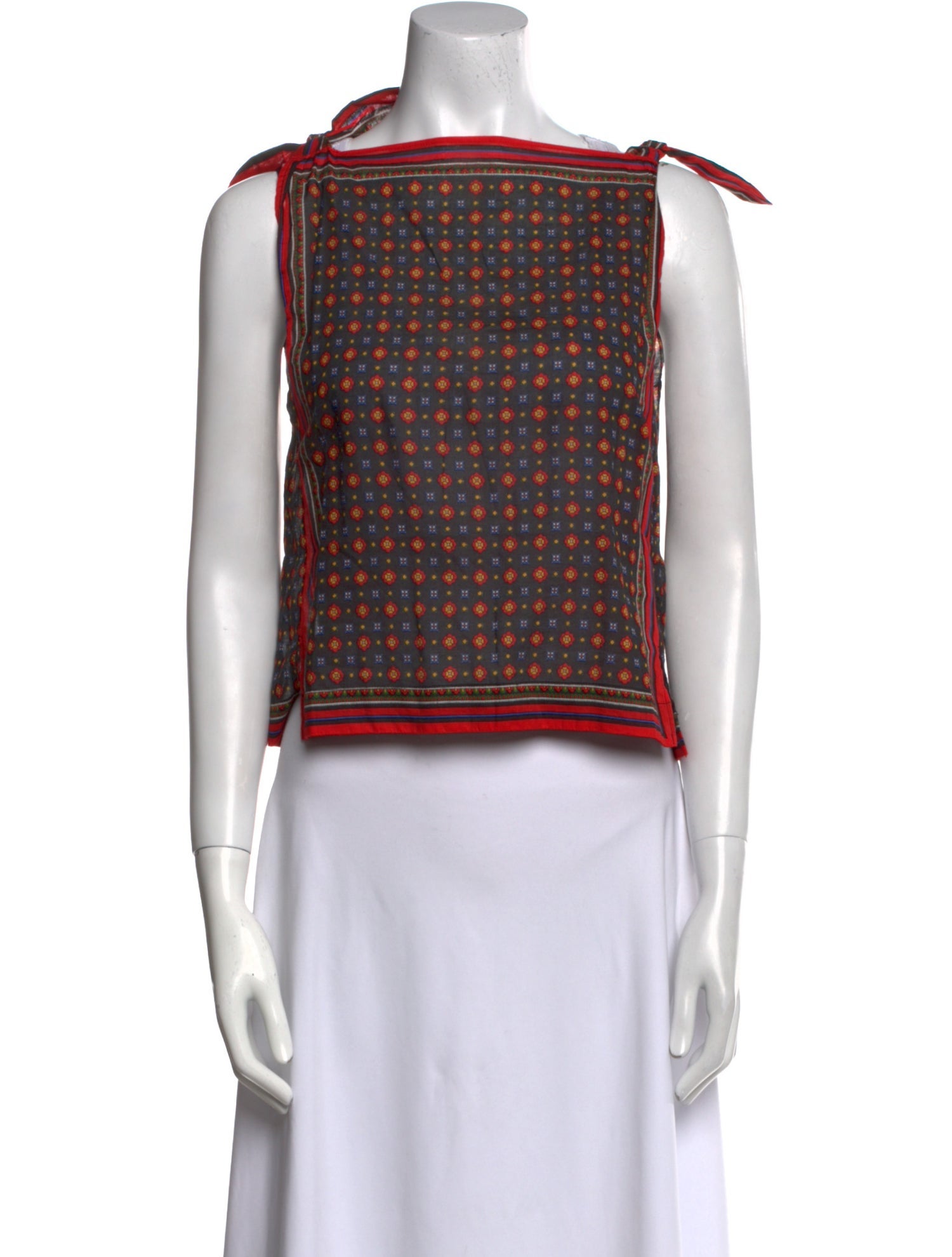 DÔEN Printed Square Neckline Crop Top w/ Tags