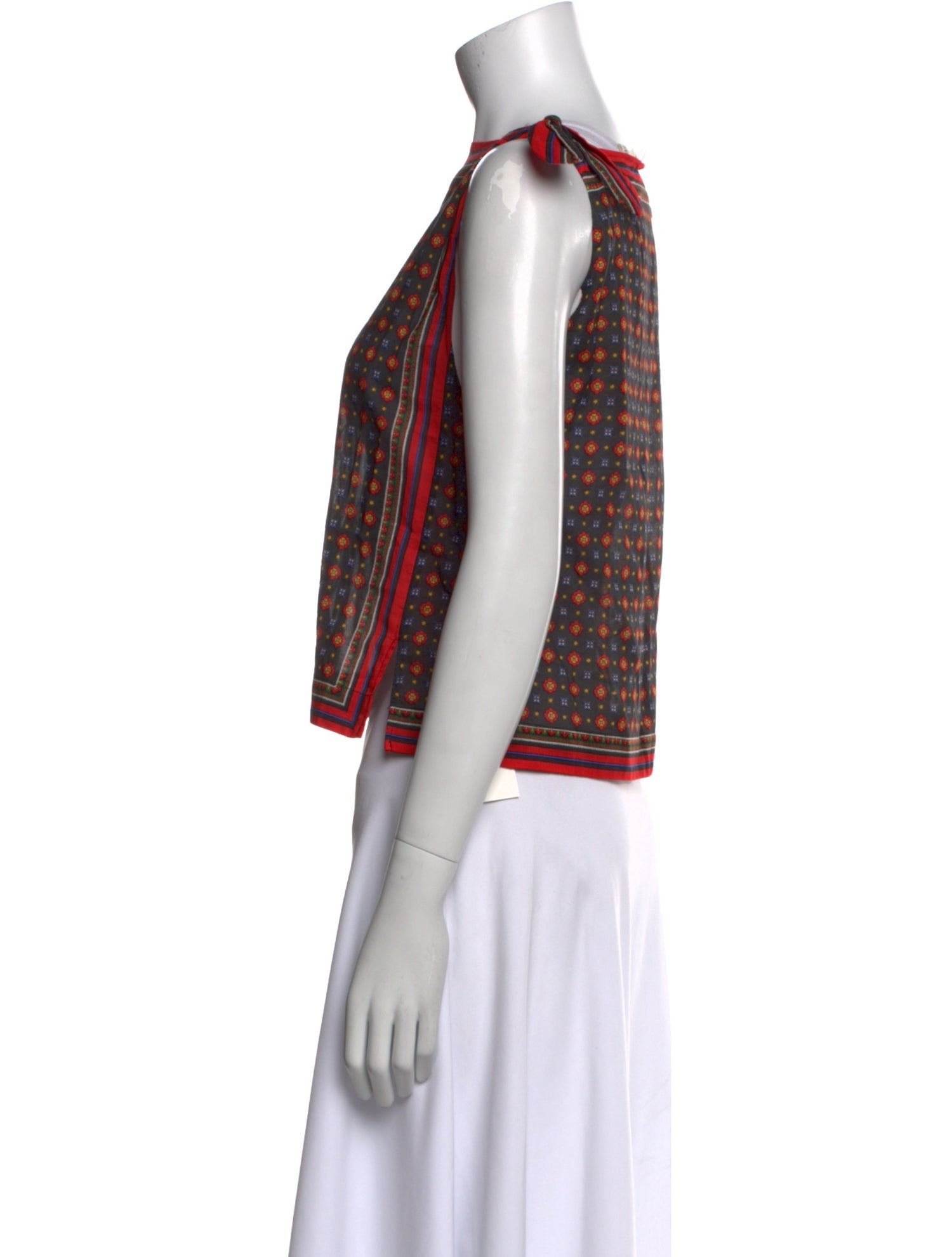 DÔEN Printed Square Neckline Crop Top w/ Tags