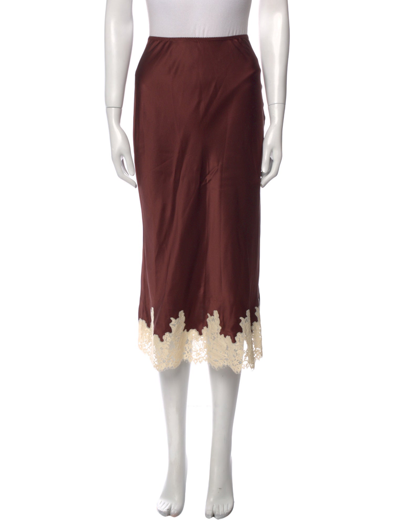 DÔEN Silk Midi Length Skirt