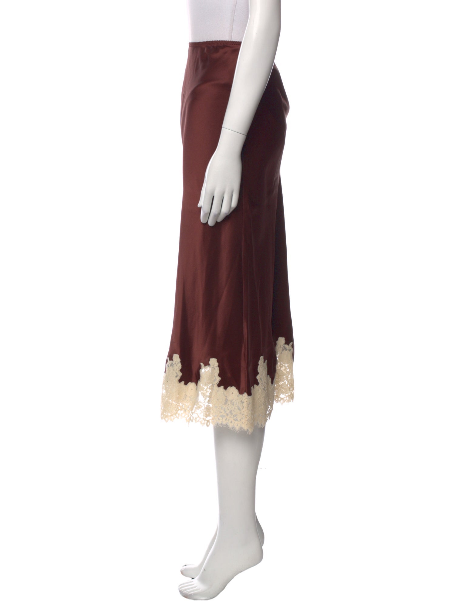 DÔEN Silk Midi Length Skirt