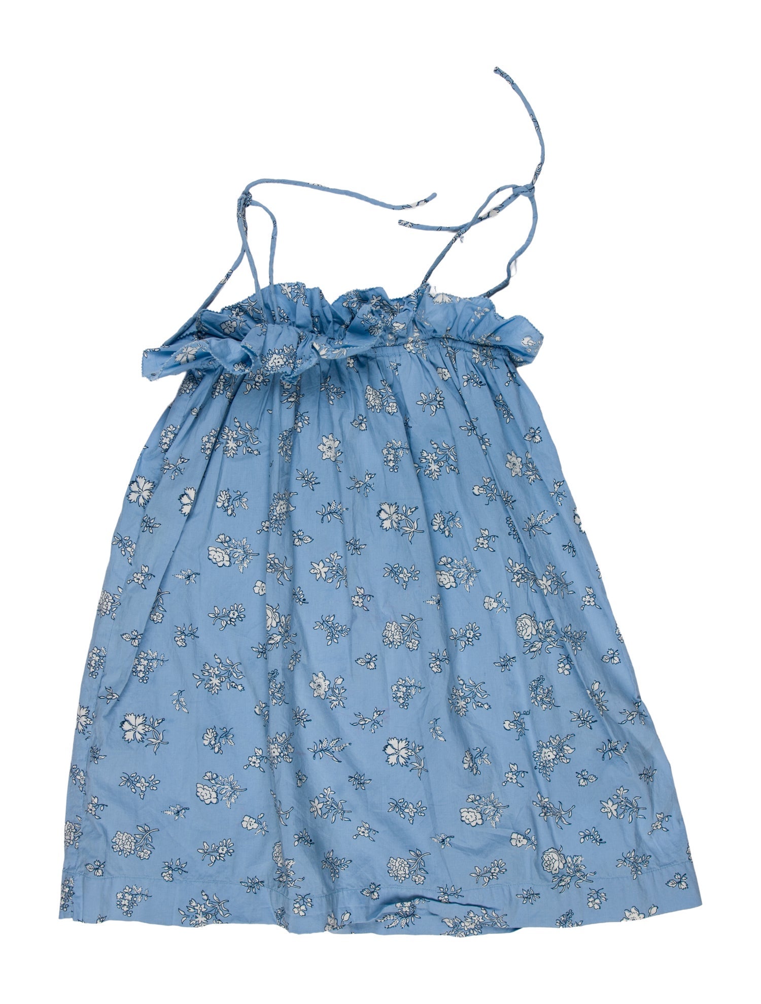 DÔEN Floral Print Strapless Blouse