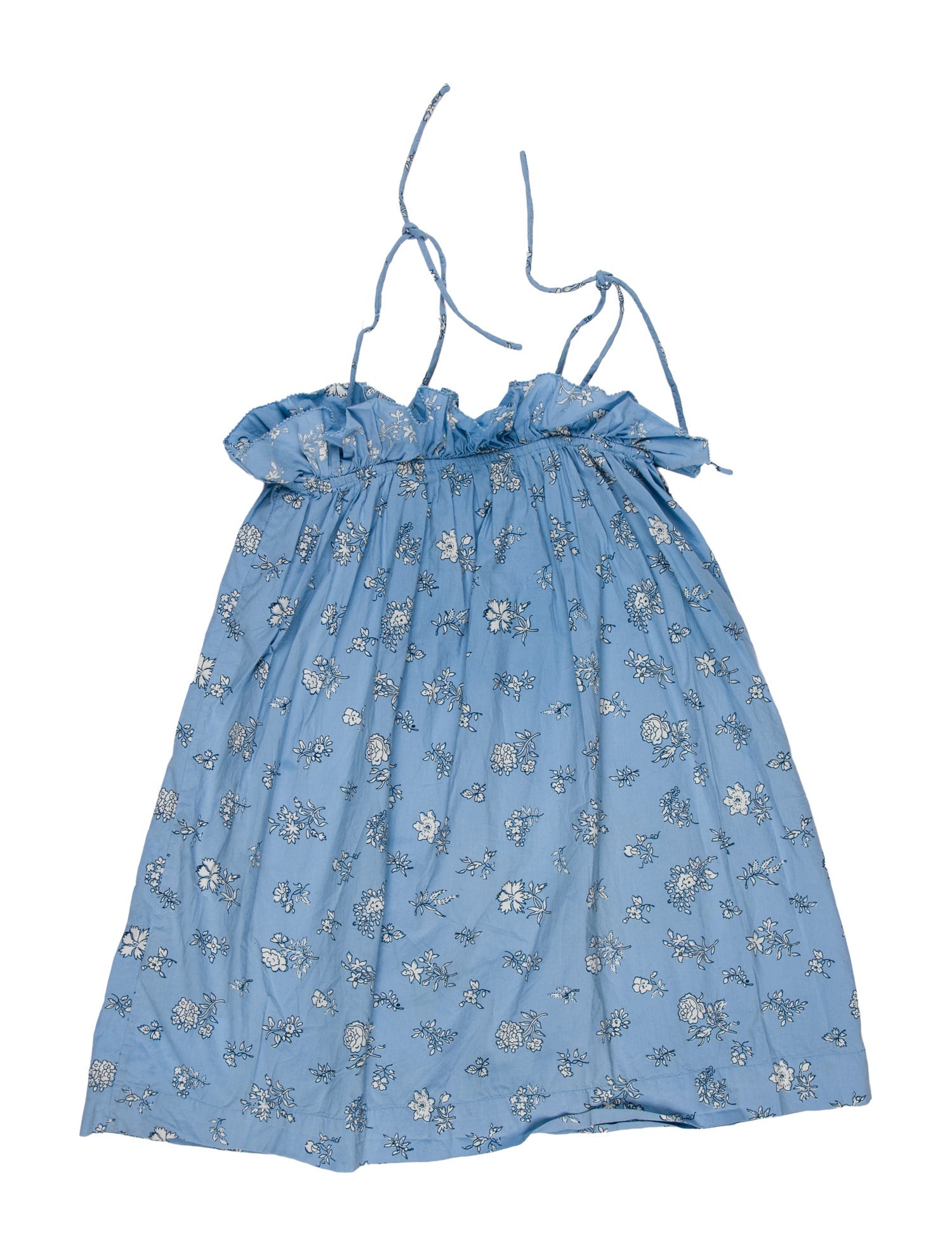 DÔEN Floral Print Strapless Blouse