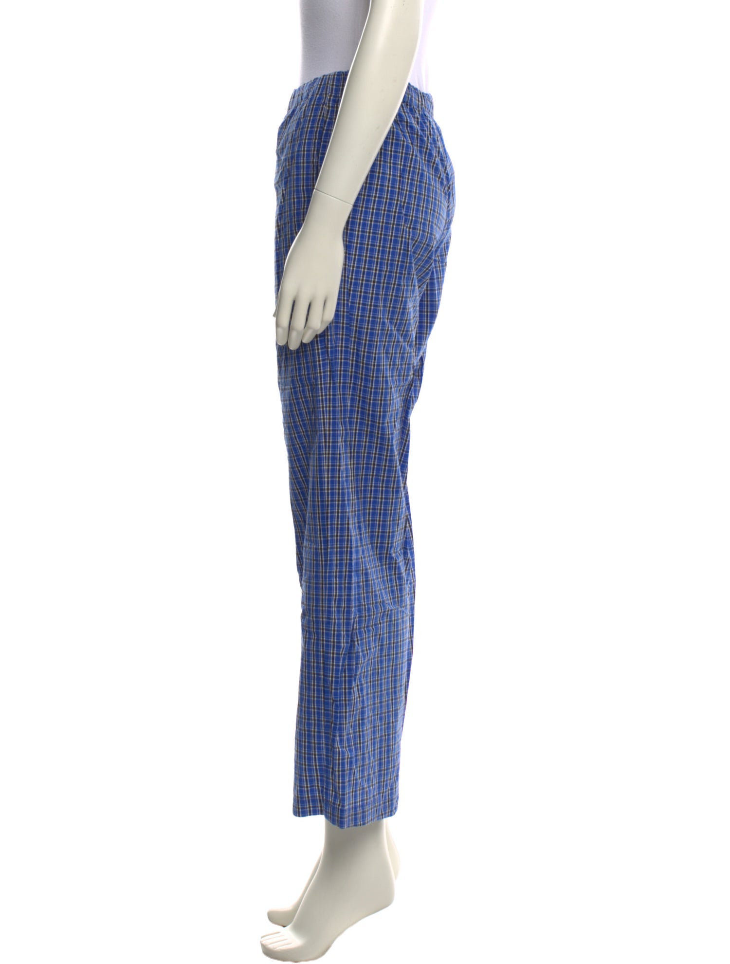 DÔEN Plaid Print Wide Leg Pants