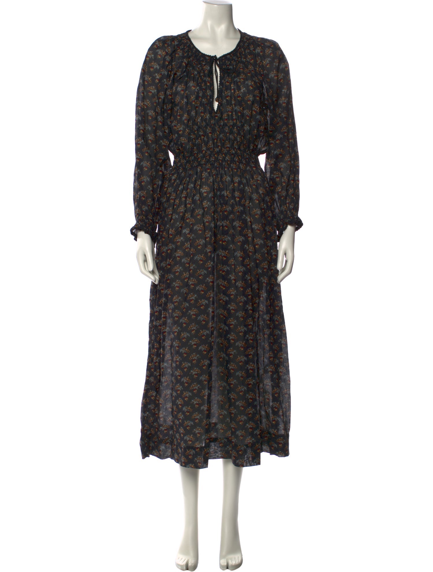 DÔEN Floral Print Long Dress w/ Tags