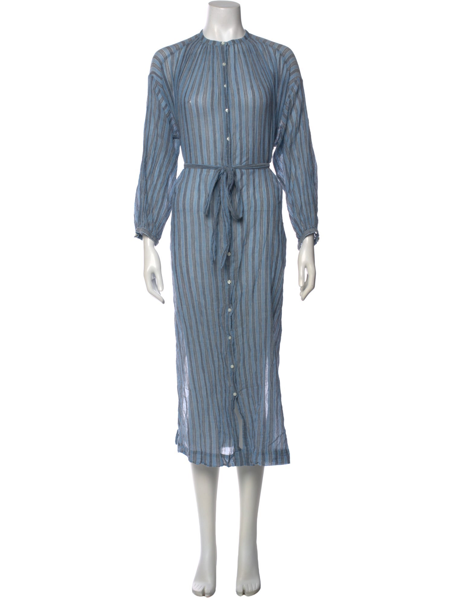 DÔEN Striped Midi Length Dress