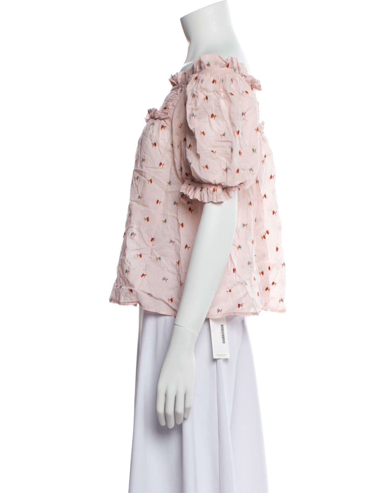 DÔEN Printed Off-The-Shoulder Blouse