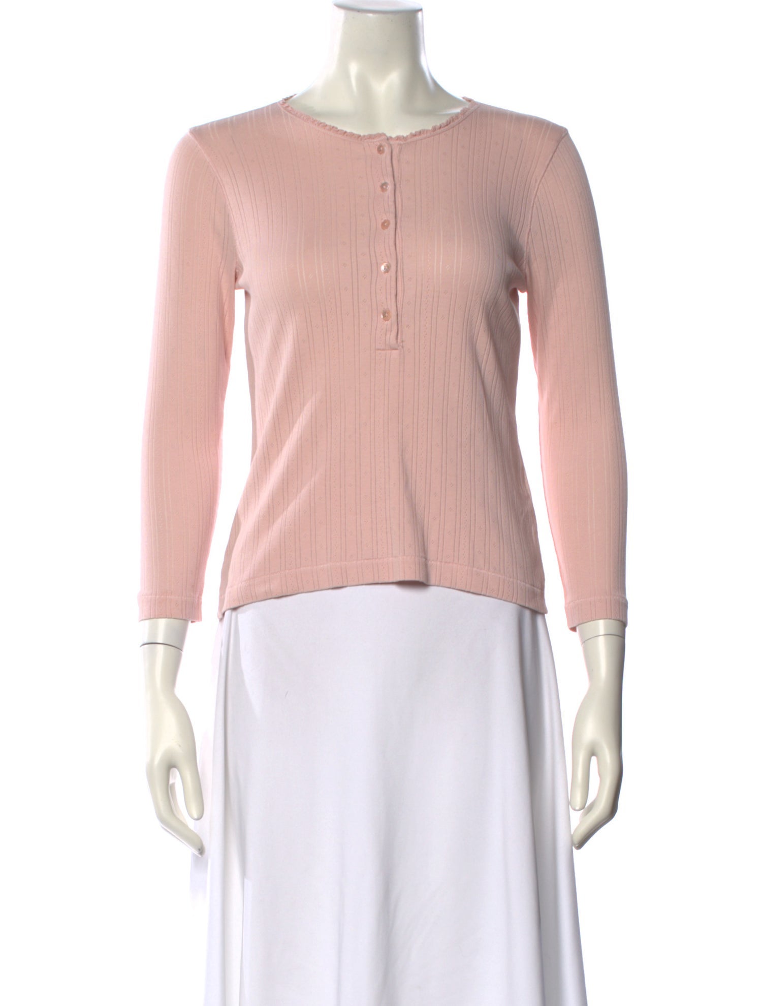 DÔEN Crew Neck Three-Quarter Sleeve Top