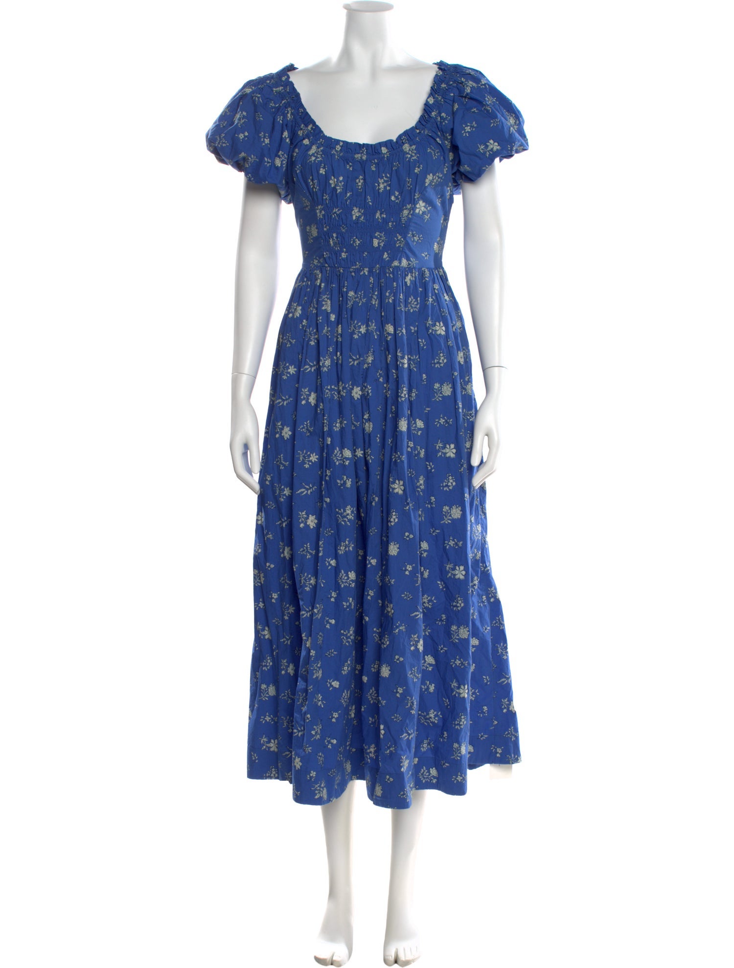 DÔEN Floral Print Midi Length Dress