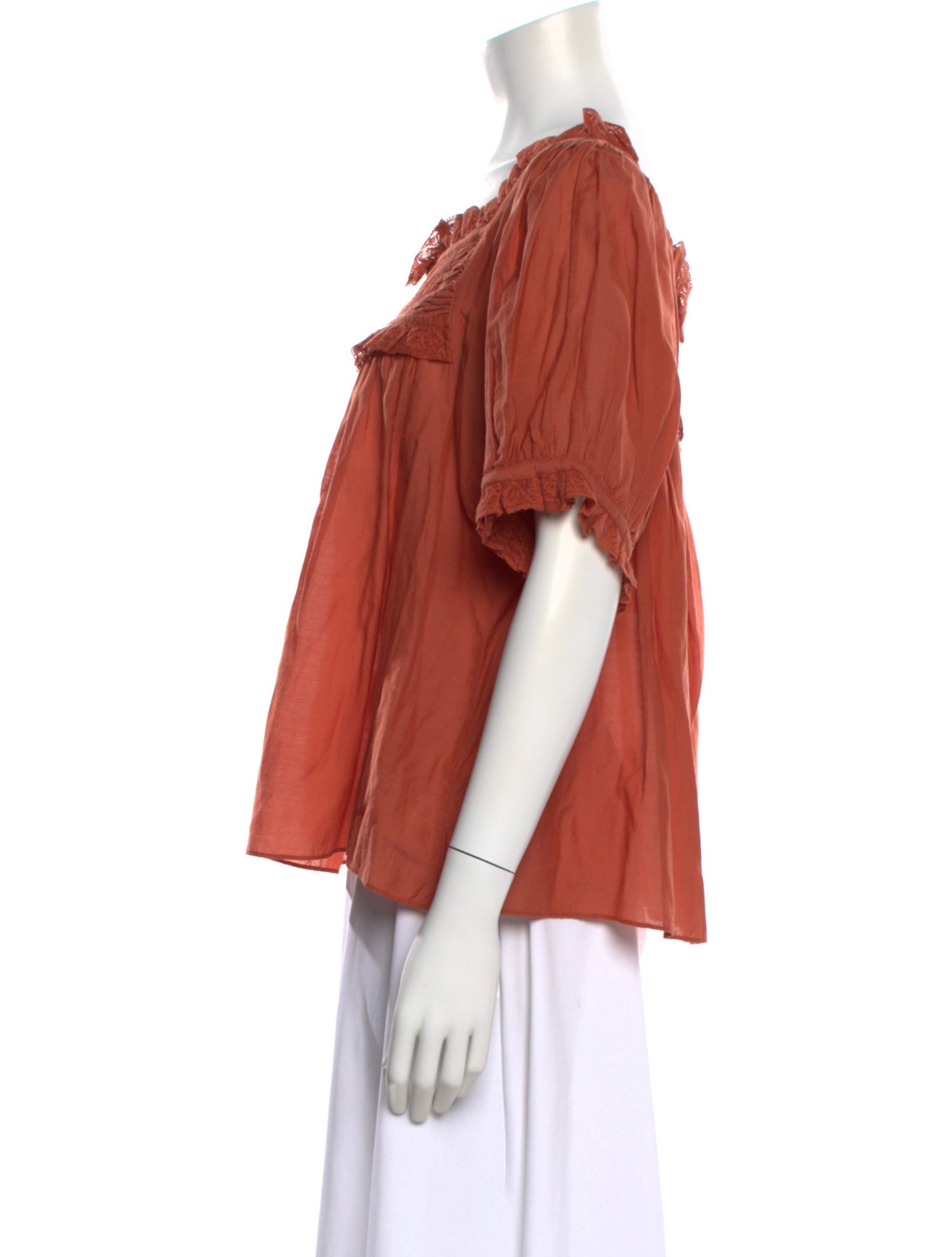 DÔEN Square Neckline Three-Quarter Sleeve Blouse w/ Tags