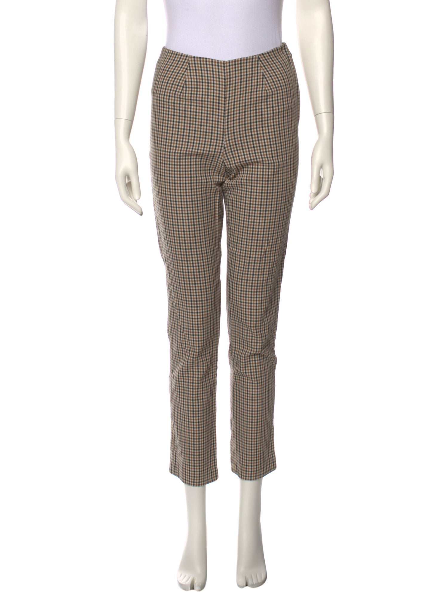 DÔEN Plaid Print Straight Leg Pants