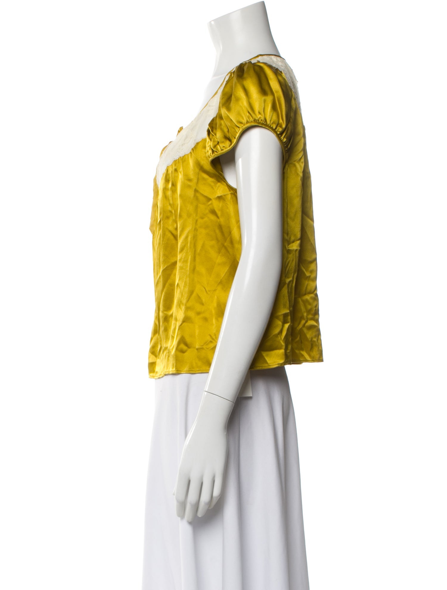 DÔEN Silk Tie Neck Blouse