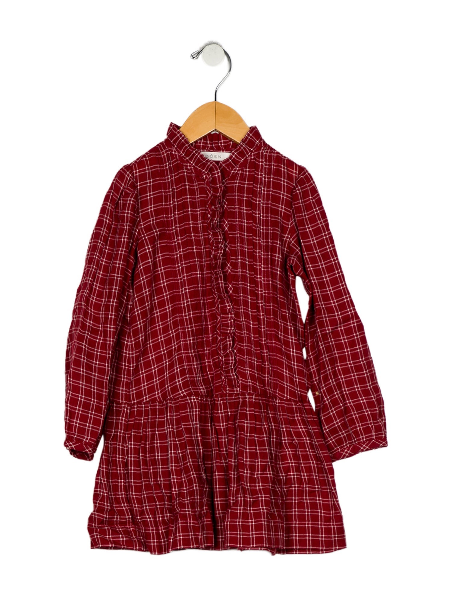 DÔEN kids' girls striped print long sleeve dress