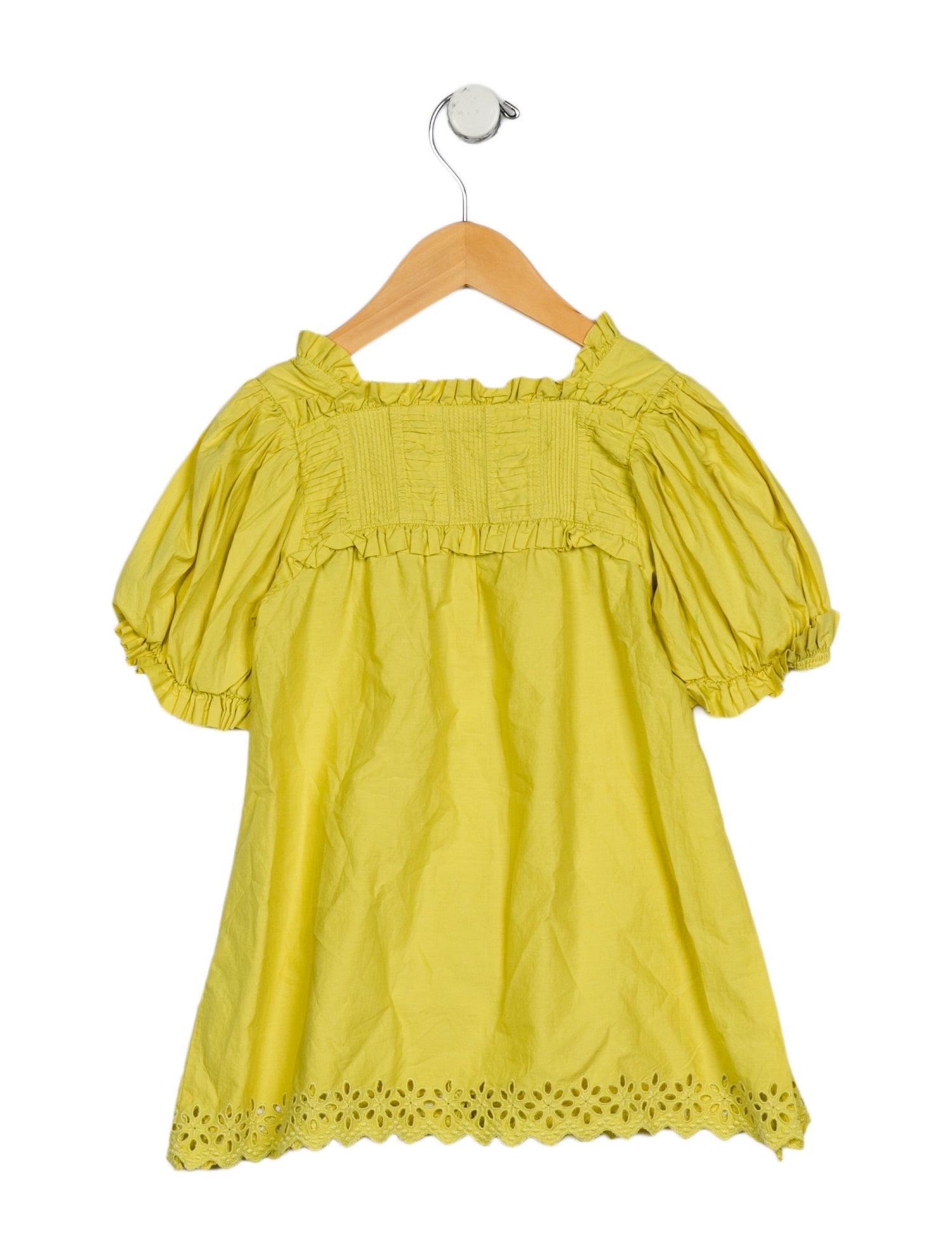 DÔEN Toddler Girls Ruffled Eyelet Dress