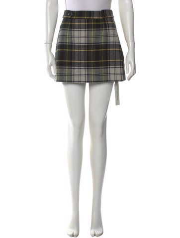 Pre-owned Doen Wool Mini Skirt In Blue