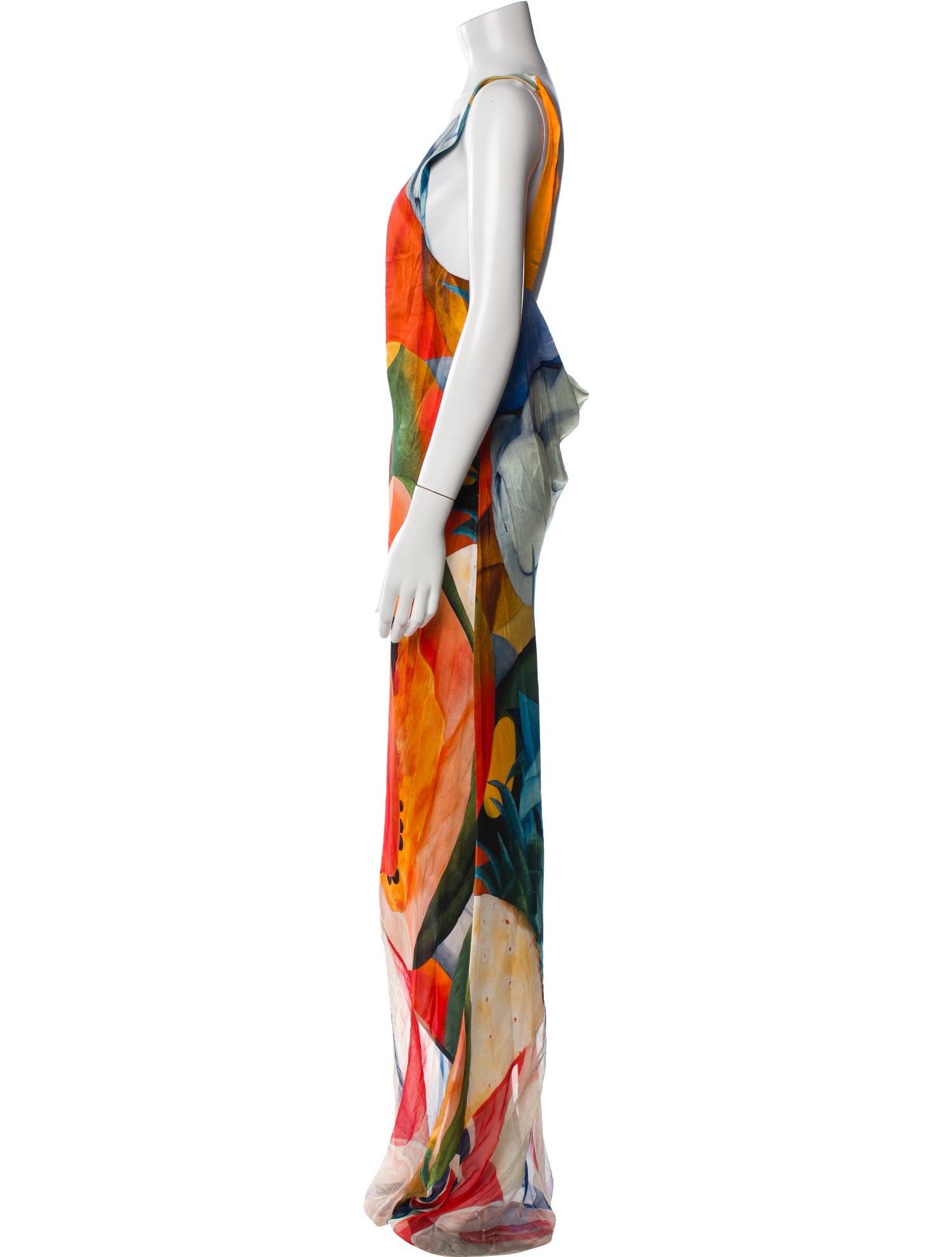 Donde Esteban Silk Long Dress