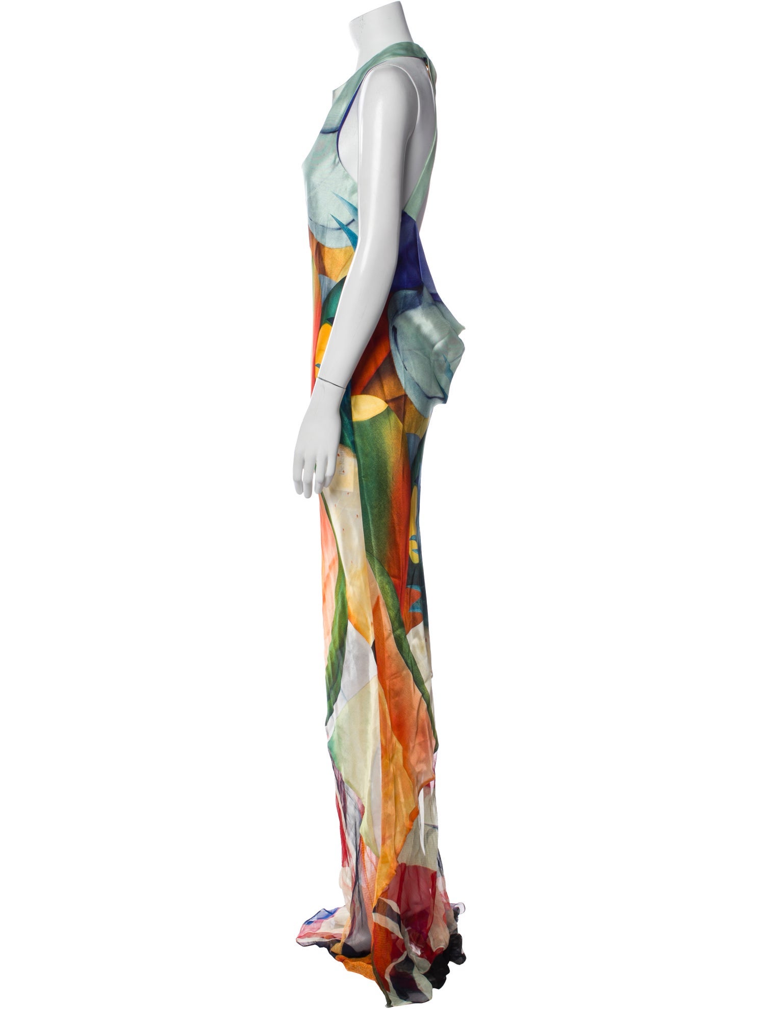 Donde Esteban Silk Long Dress w/ Tags