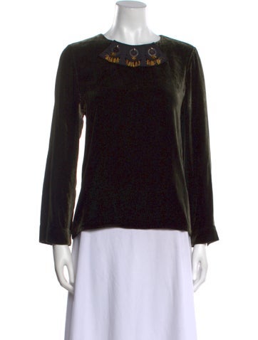 Dorothee Bis Tops Crew Neck Long Sleeve Sweatshirt L