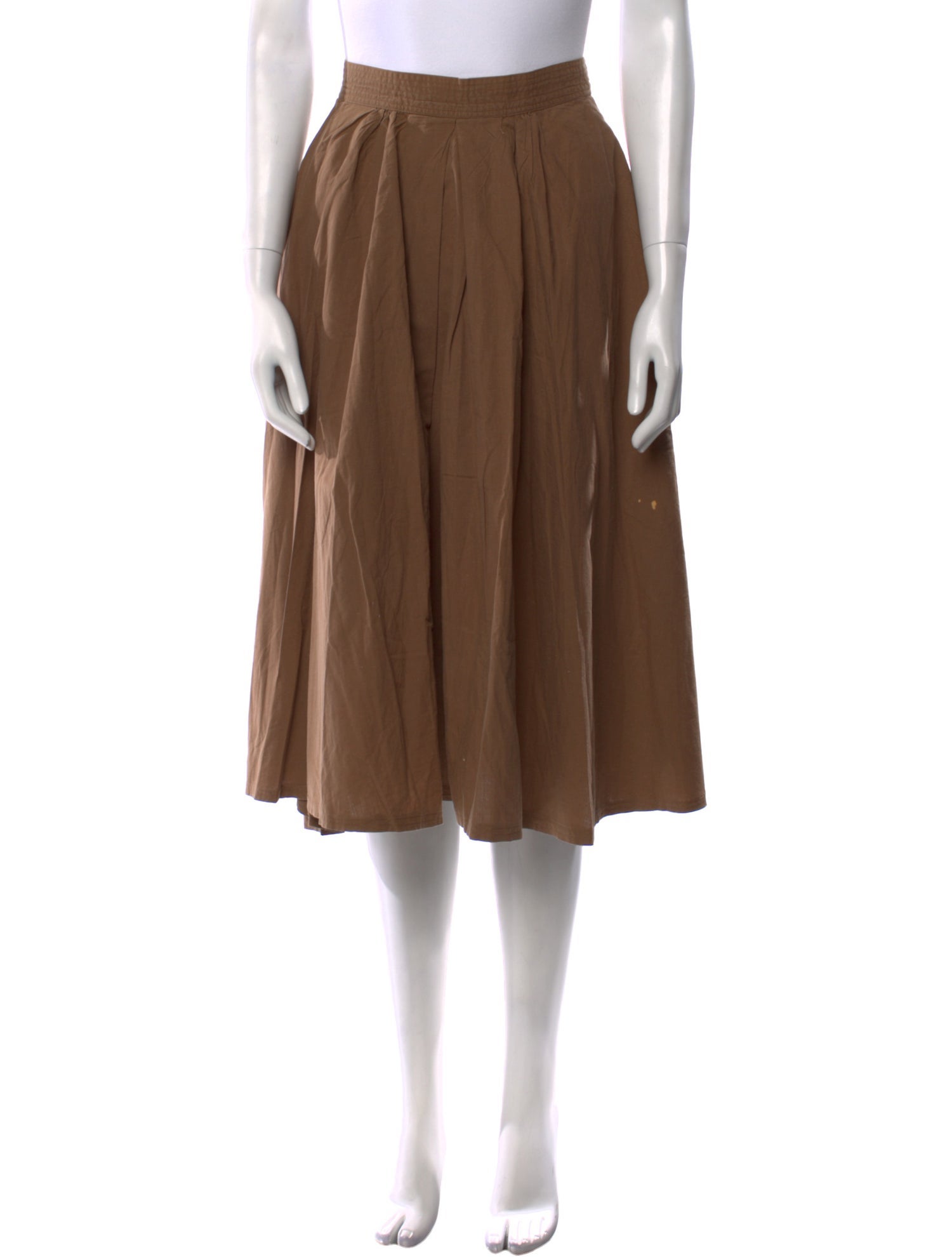 Dorothee Bis Pleated Accents Knee-Length Skirt