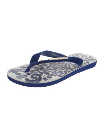 Dolce & Gabbana x Havaiana Velvet Printed Flip Flops