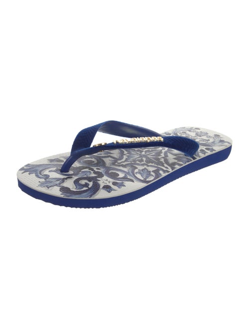 Dolce & Gabbana x Havaiana Velvet Printed Flip Flops