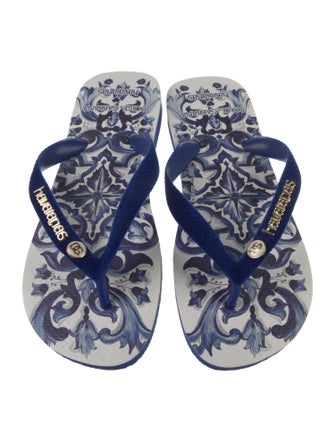 Dolce & Gabbana x Havaiana Velvet Printed Flip Flops
