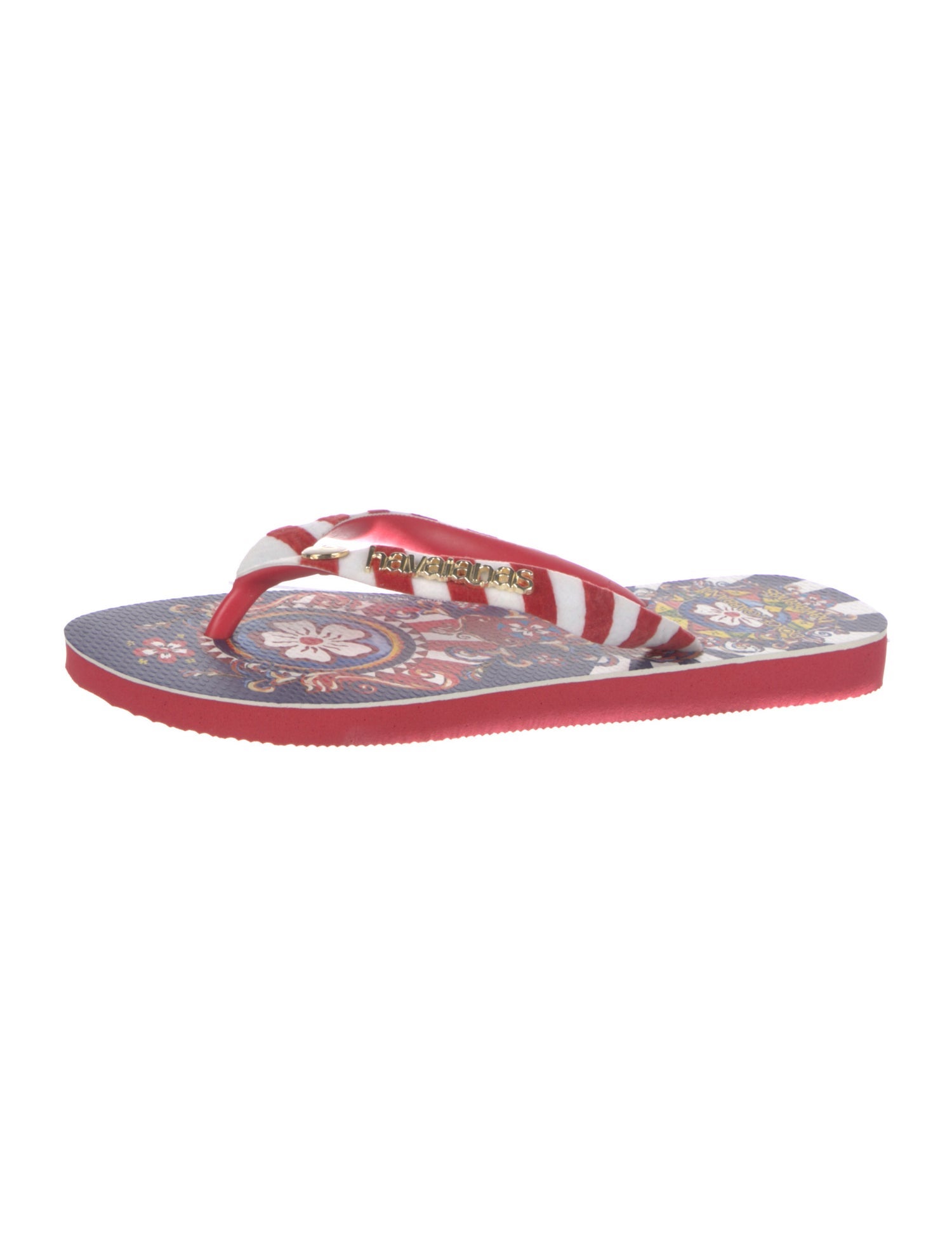 Dolce & Gabbana x Havaiana Rubber Striped Flip Flops