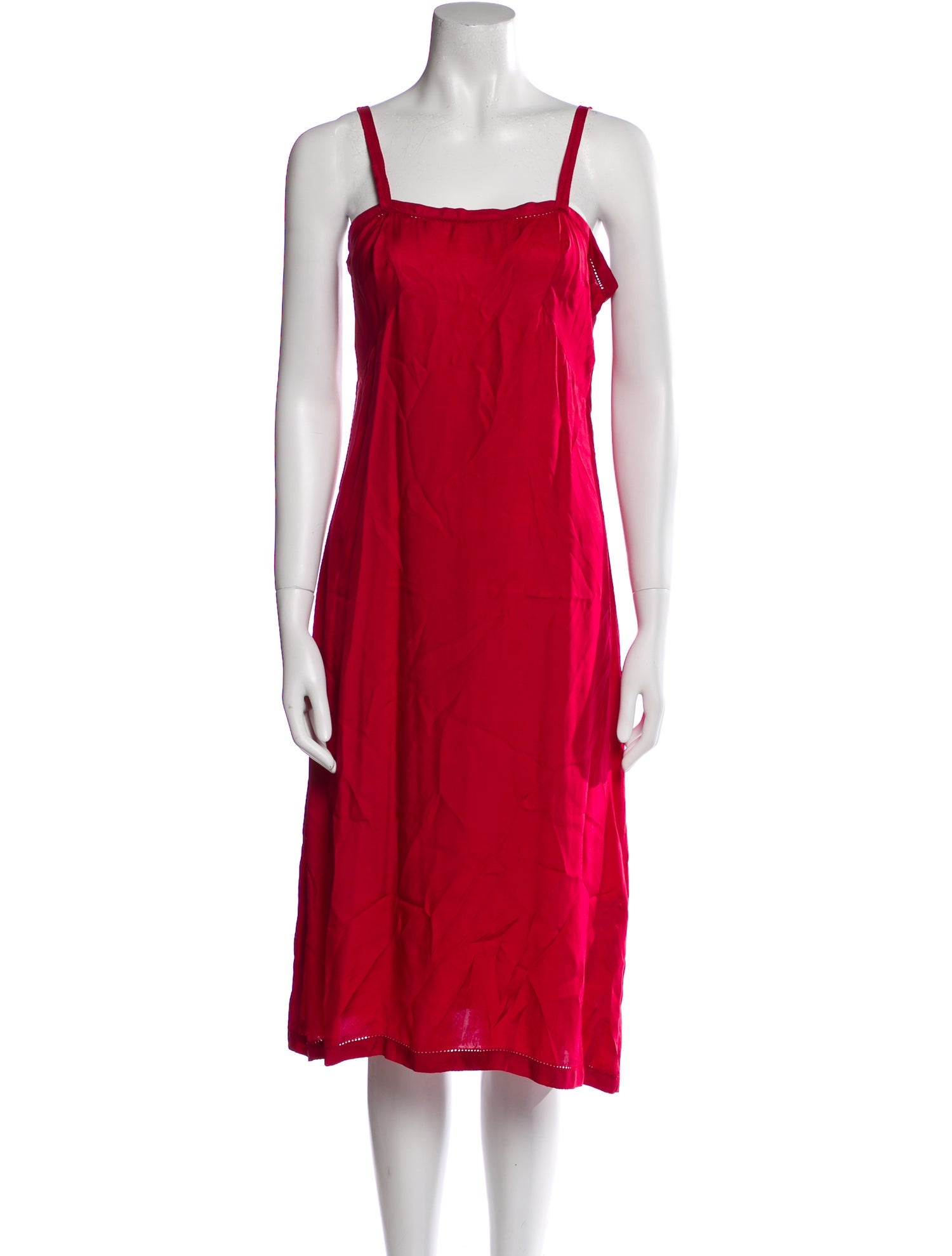 Domi Square Neckline Midi Length Dress