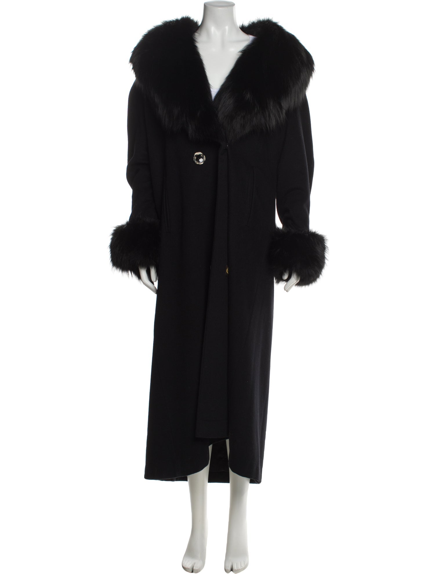 Donna Moda for Esther Wolf Cashmere Faux Fur Coat