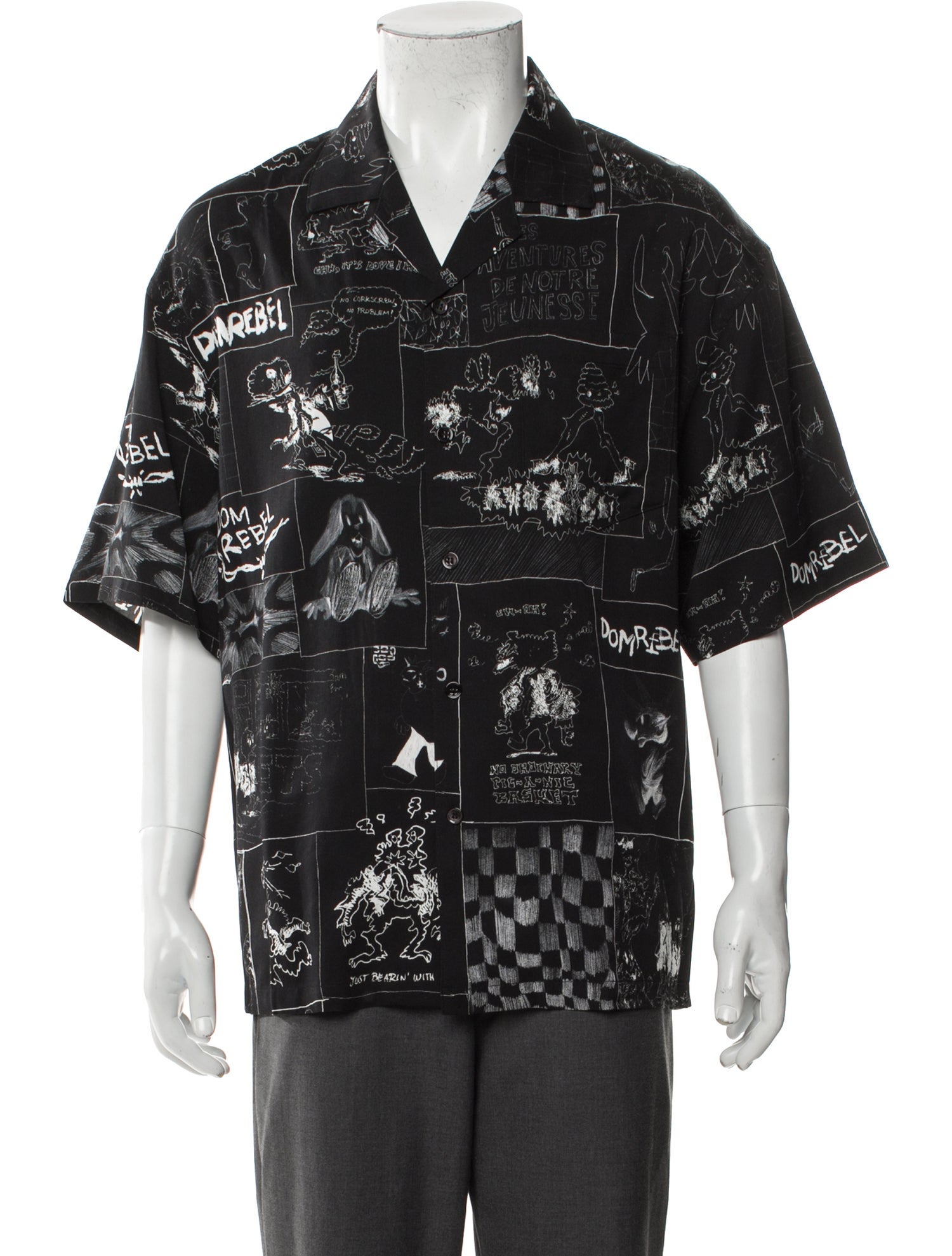 DomRebel Printed Three-Quarter Sleeve Shirt