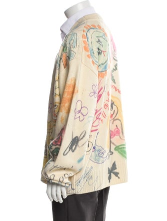 DomRebel Printed V-Neck Cardigan