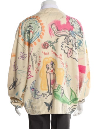 DomRebel Printed V-Neck Cardigan
