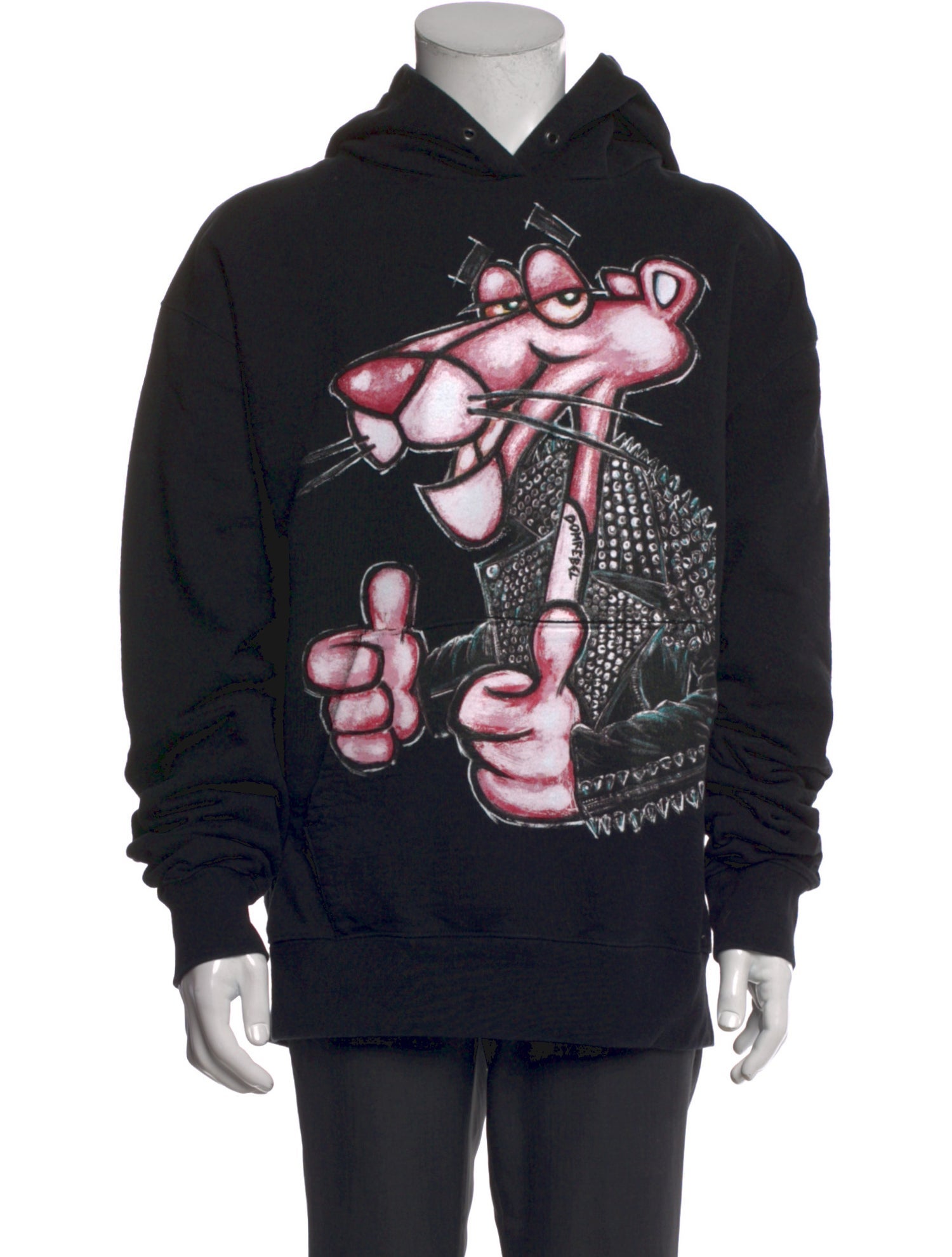 DomRebel Graphic Print Crew Neck Hoodie