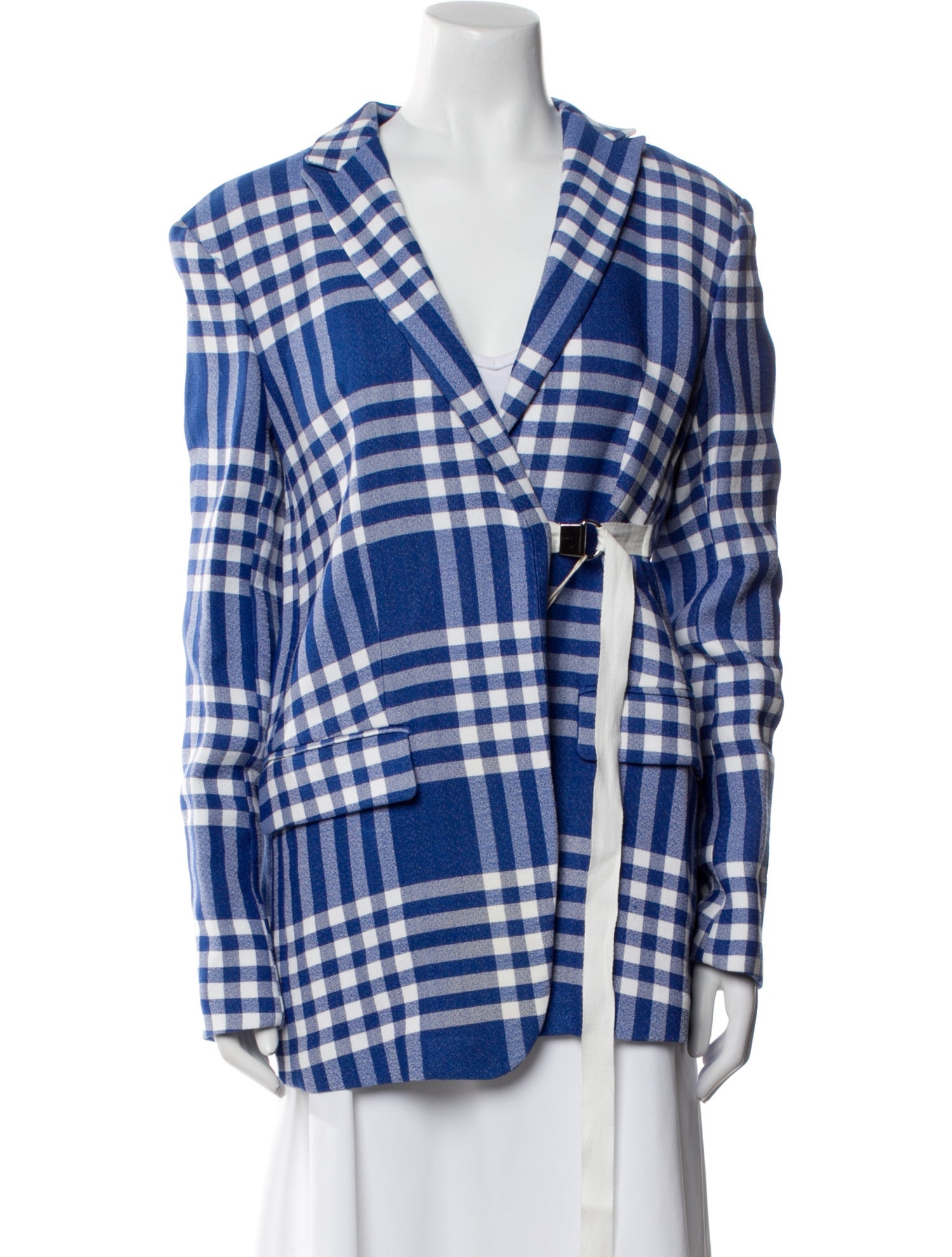 Dondup Plaid Print Blazer