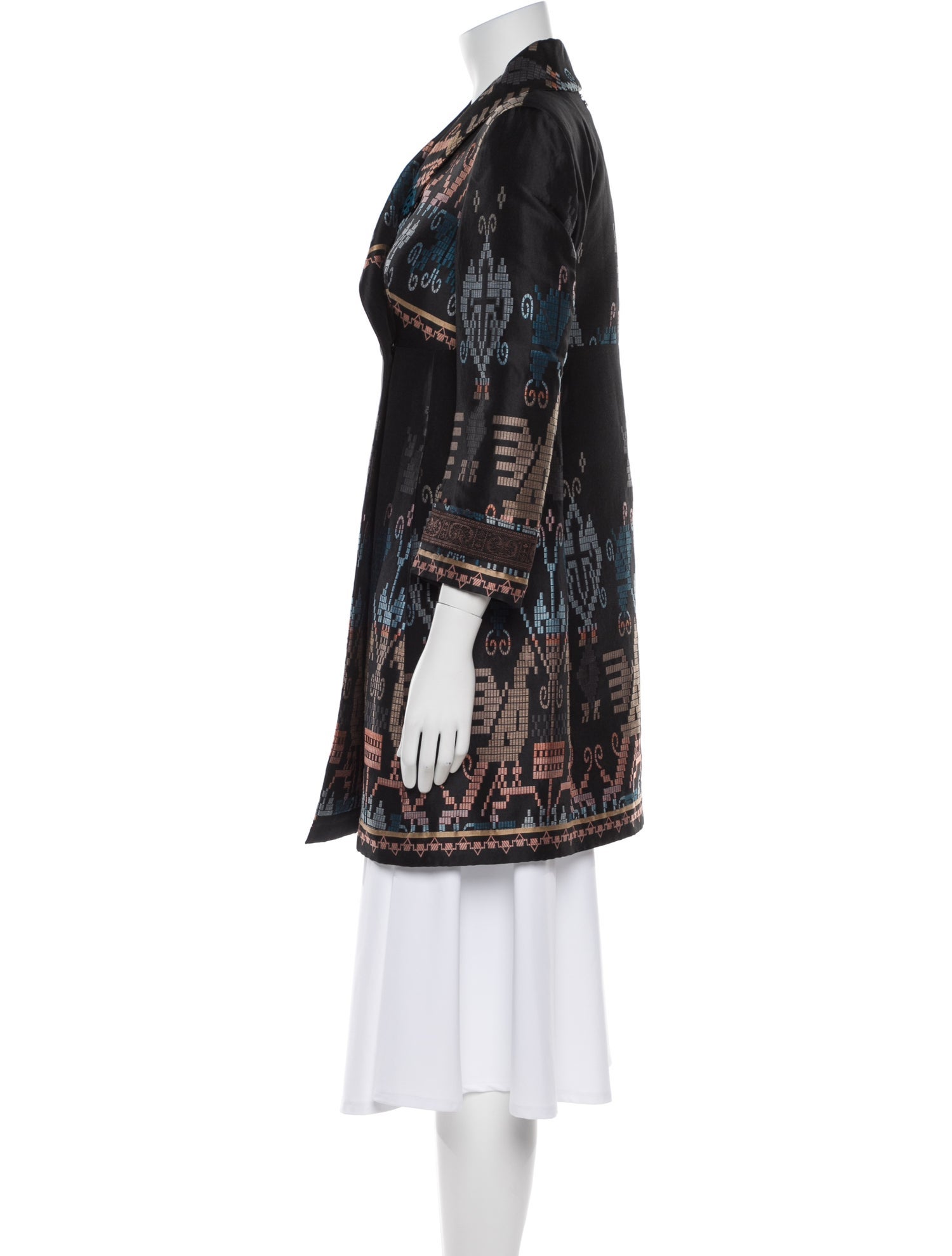 Dondup Jacquard Printed Trench Coat