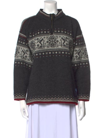 Dale of Norway Printed Mock Neck Sweater