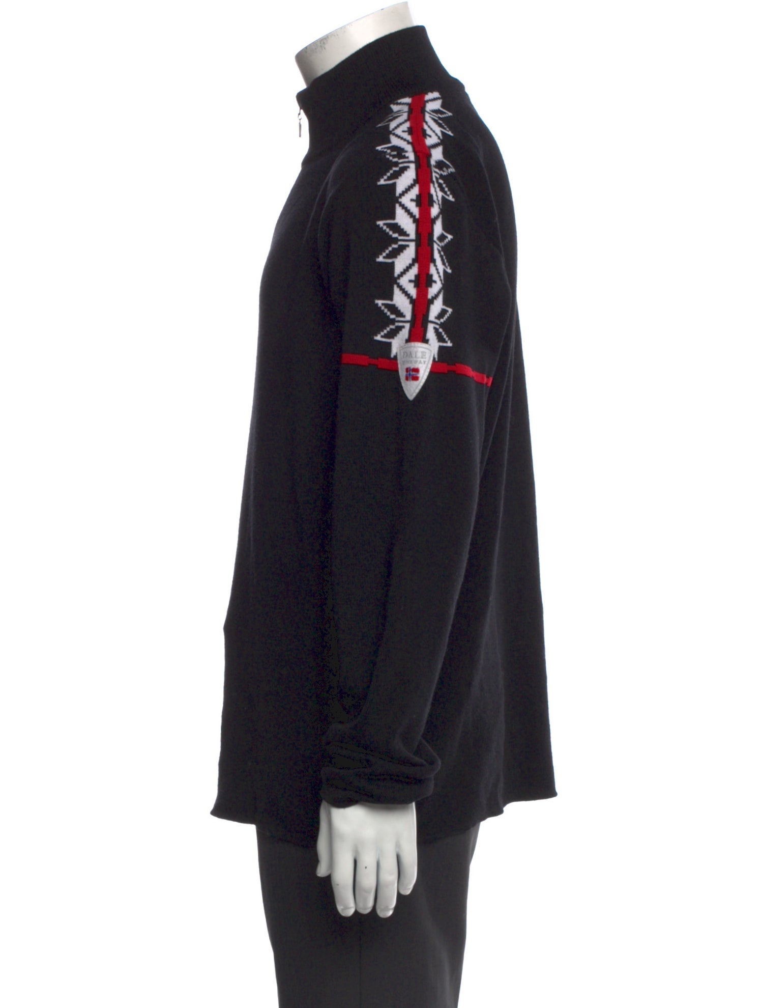 Dale of Norway Wool Mock Neck Polo Sweater