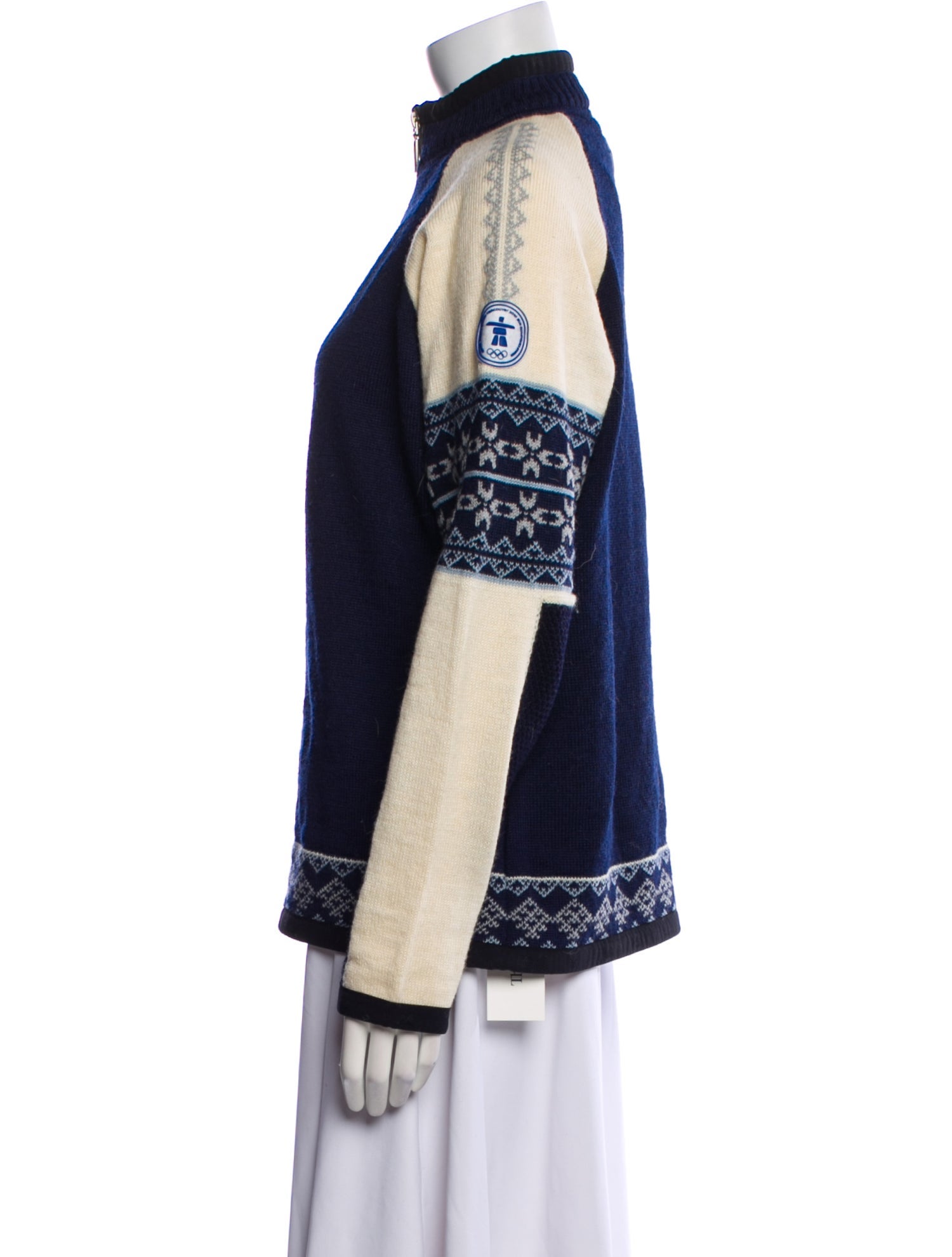 Dale of Norway Wool Colorblock Pattern Jacket